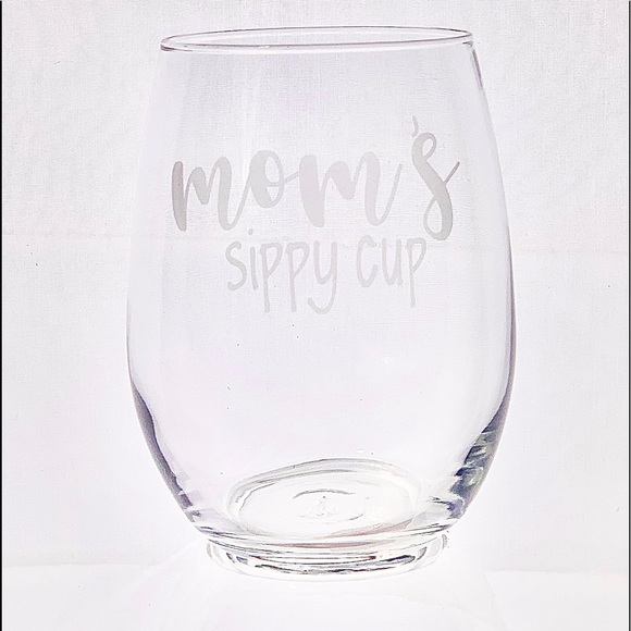 Other - Stemless Glass - 16oz - Etched Mom’s Sippy Cup